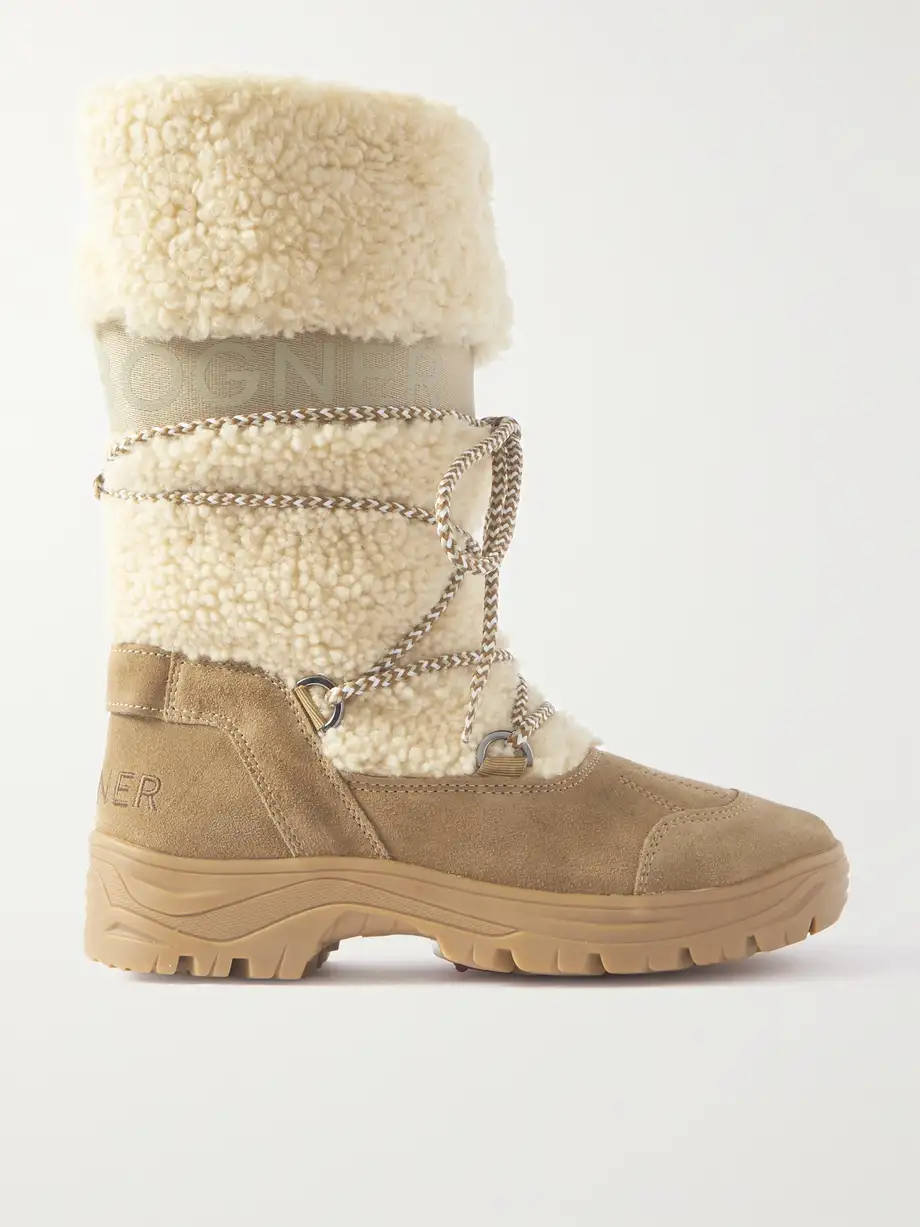 Bogner - Alta Badia 2 B Shearling And Suede Snow Boots - Neutrals Cover