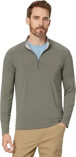 Free Fly Bamboo Flex Quarter Zip (Fatigue) Men's Sweater Cover