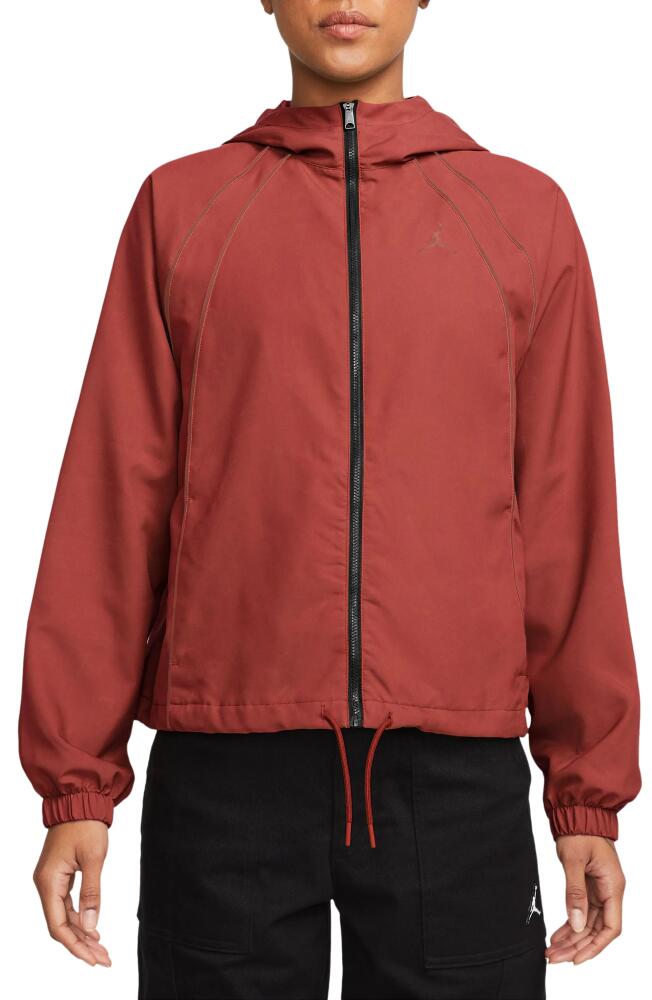 Jordan Hooded Rain Jacket in Dune Red/Dusty Peach Cover