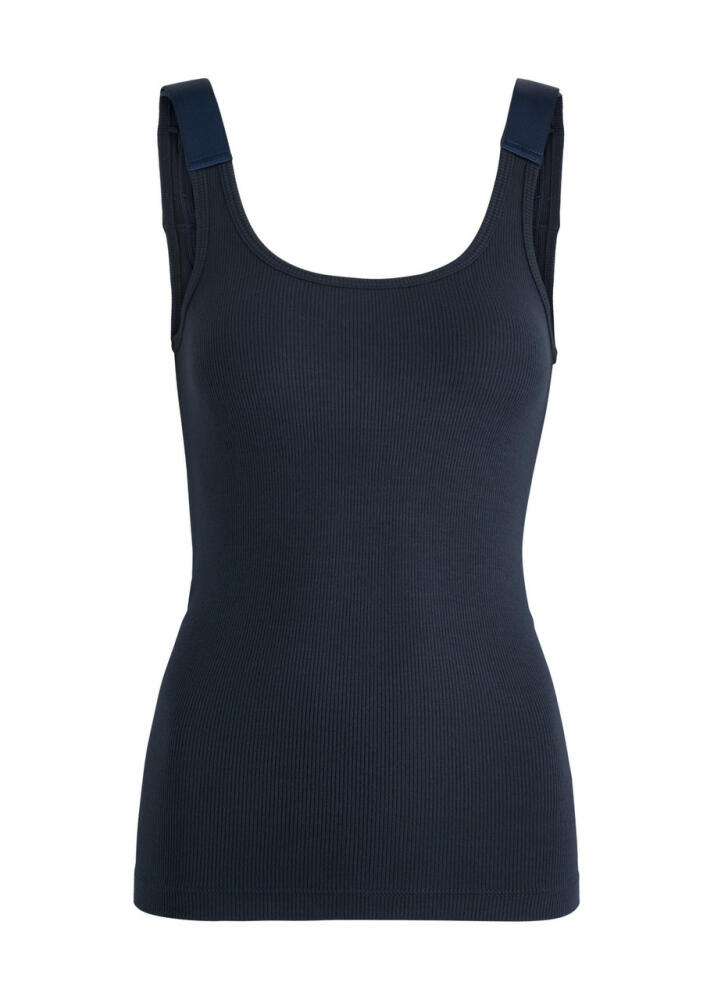 Helmut Lang Ribbed Stretch-jersey Tank - Navy Cover