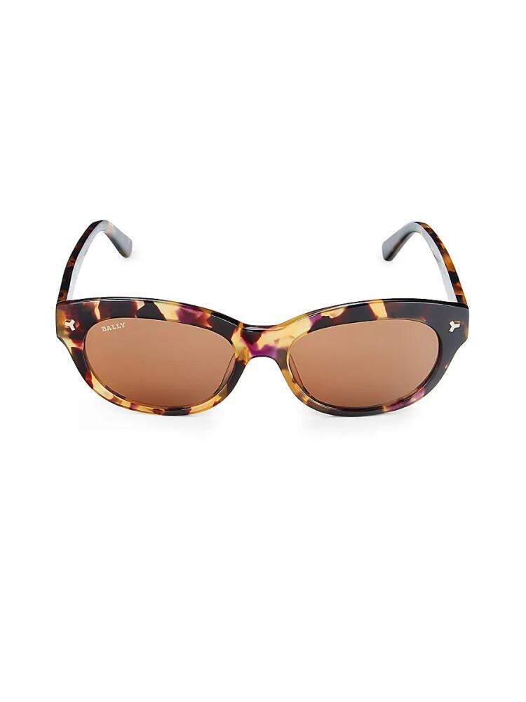 Bally Women's 54MM Oval Sunglasses - Havana Cover