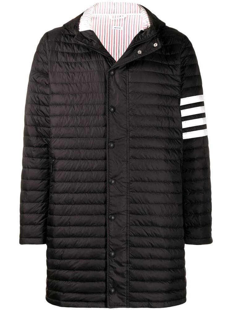 Thom Browne 4-bar padded coat - Black Cover