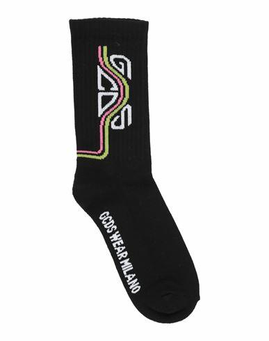 Gcds Man Socks & Hosiery Black Cotton, Polyamide, Elastane Cover