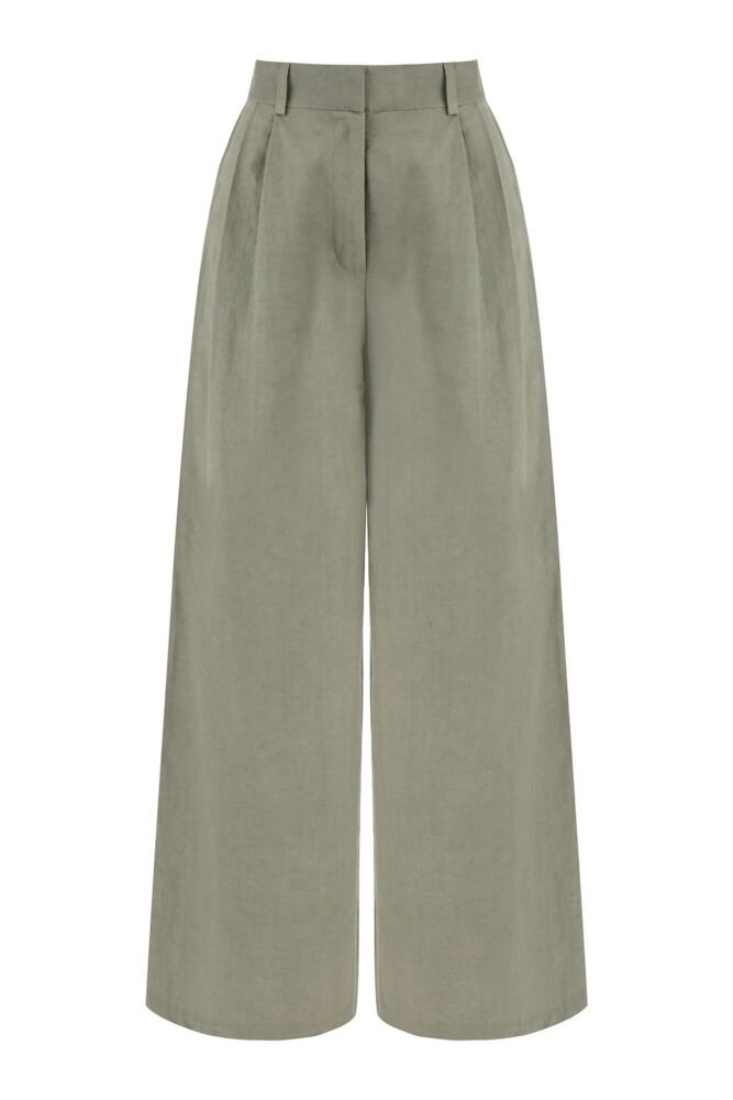 Nocturne Pleated Wide Leg Pants in Dark Beige Cover