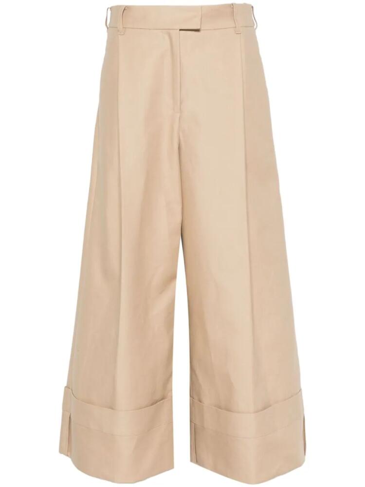 LVIR wide-leg cotton trousers - Neutrals Cover