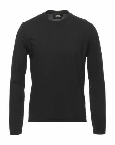 Alpha Studio Man T-shirt Black Cotton, Elastane Cover