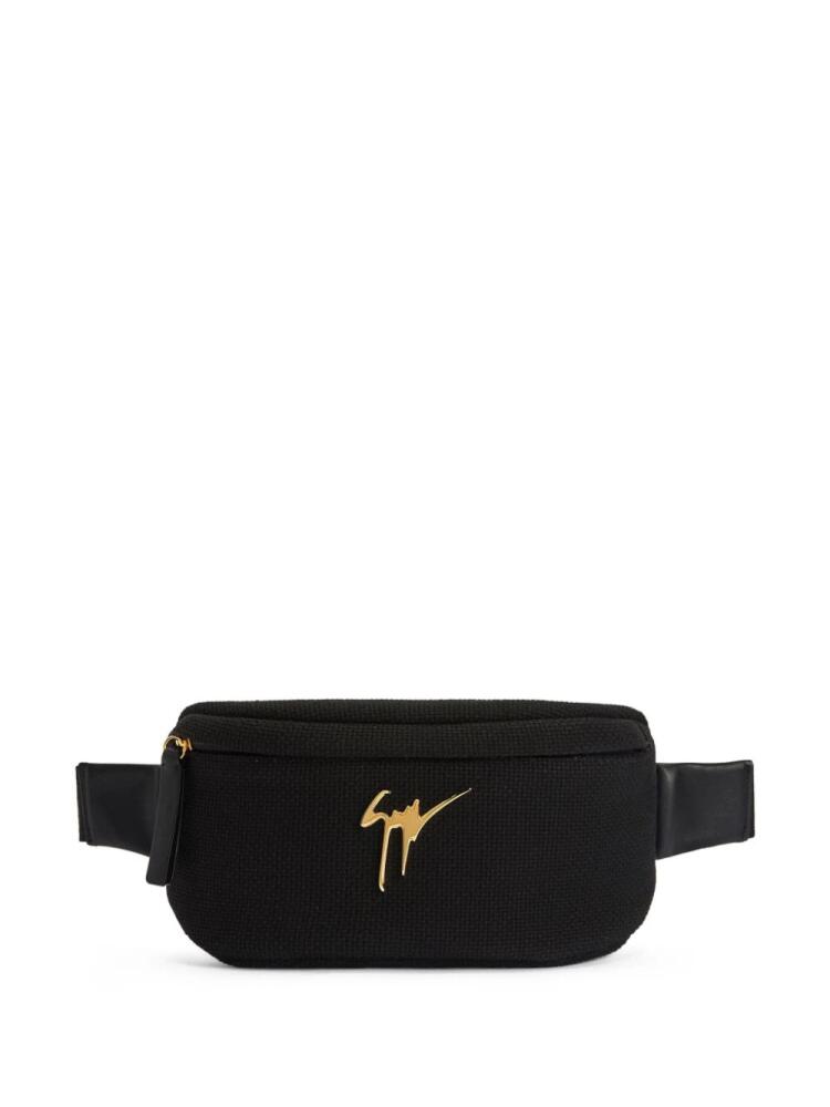 Giuseppe Zanotti Mirto logo-plaque belt bag - Black Cover