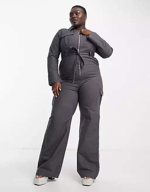 Extro & Vert Plus utility jumpsuit in slate-Gray Cover