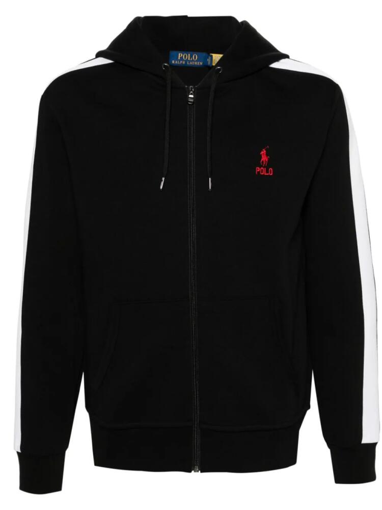 Polo Ralph Lauren stripe-detail zip-up hoodie - Black Cover