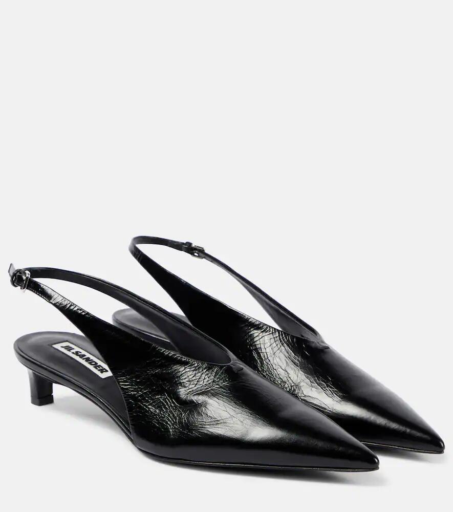 Jil Sander Leather slingback pumps Cover