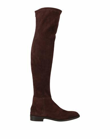 Guglielmo Rotta Woman Boot Dark brown Soft Leather Cover