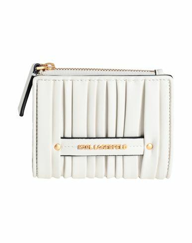 Karl Lagerfeld Woman Wallet Off white Recycled polyurethane Cover