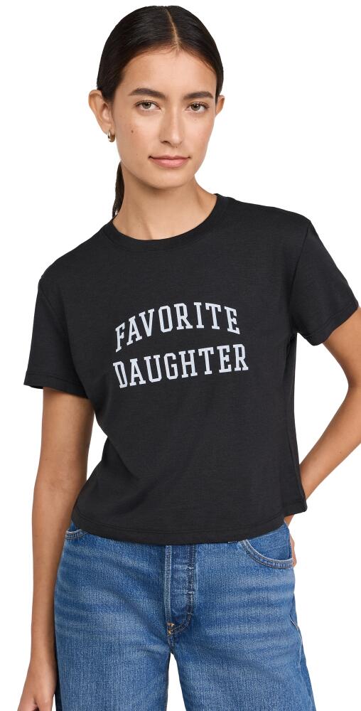 Favorite Daughter Favorite Daughter Cropped Collegiate Tee Black/White Cover