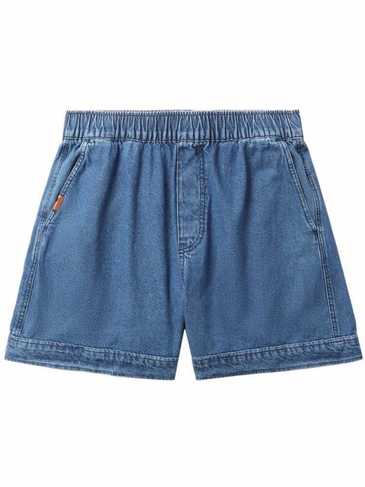 CHOCOOLATE logo-patch denim shorts - Blue Cover