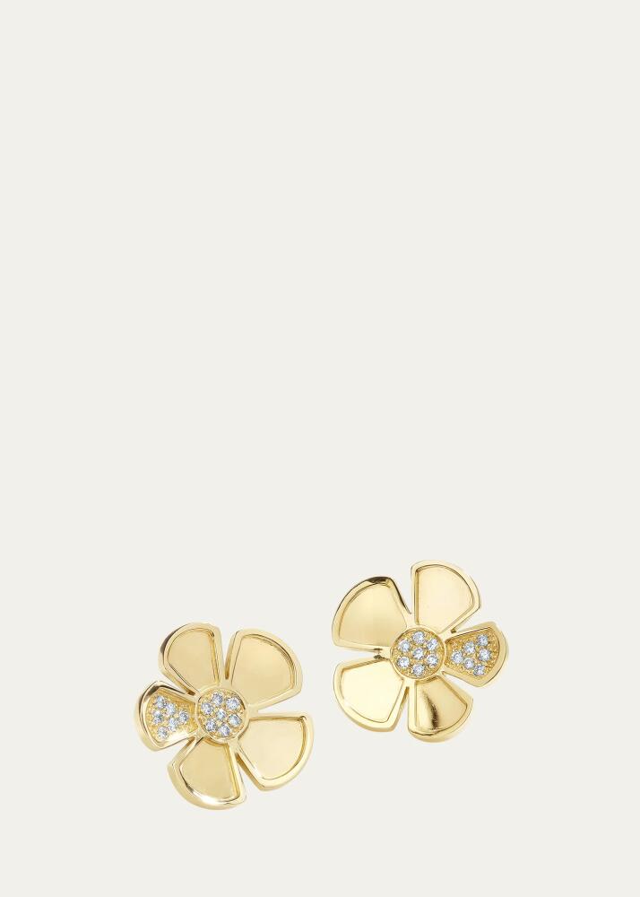 L. Klein 18k Gold Alessia Diamond Stud Earrings Cover