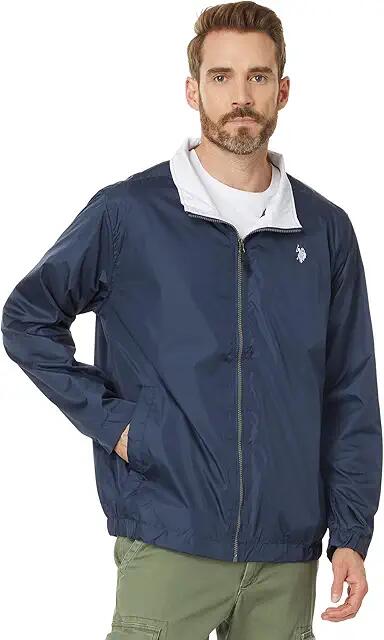 U.S. POLO ASSN. USPA Basic Windbreaker Small Pony (Classic Navy) Men's Clothing Cover