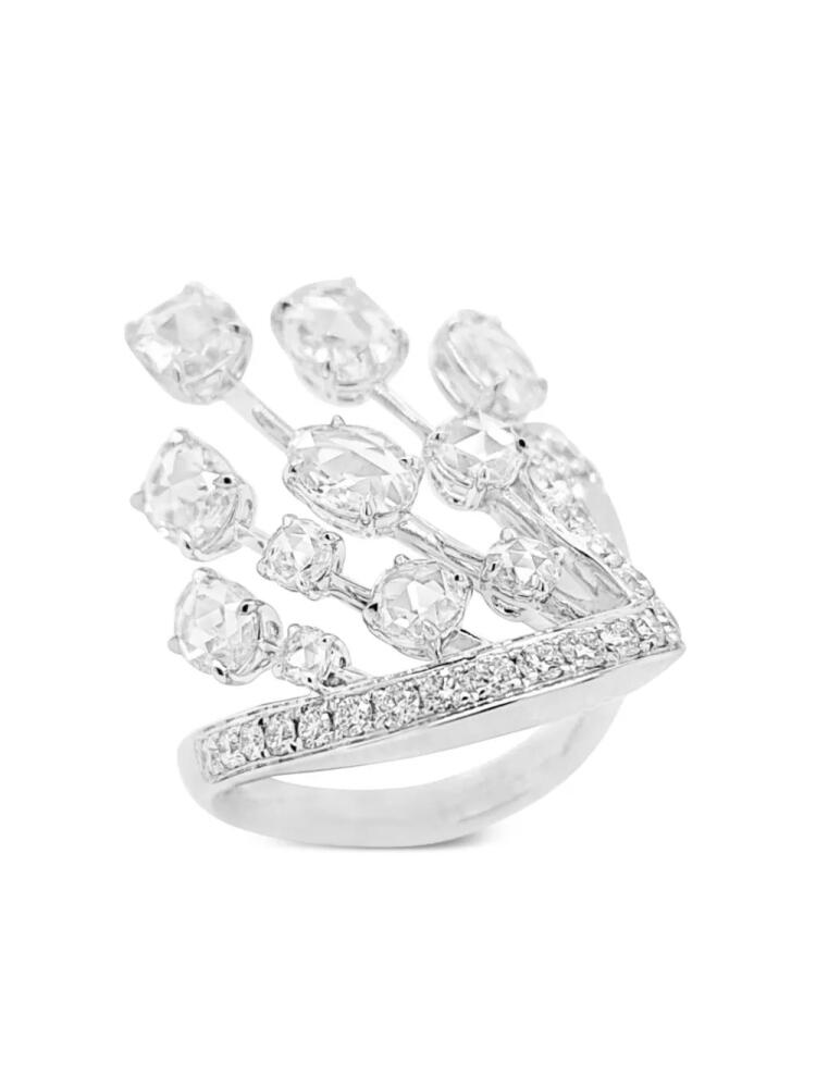 HYT Jewelry 18kt white gold diamond asymmetric ring Cover