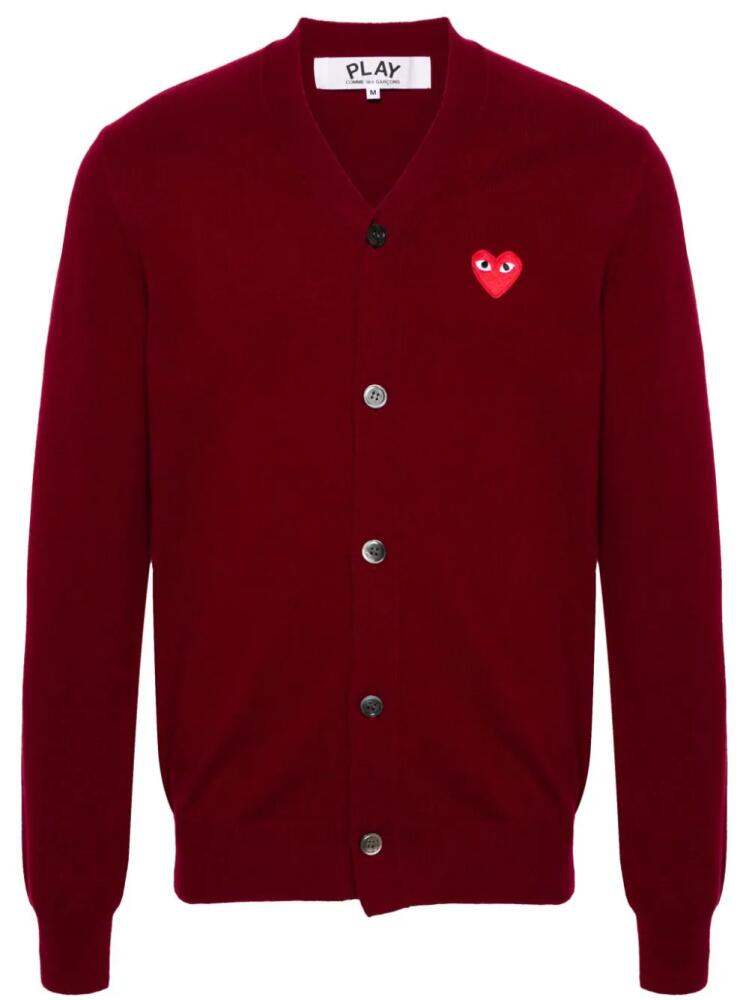 Comme Des Garçons Play V-neck wool cardigan - Red Cover