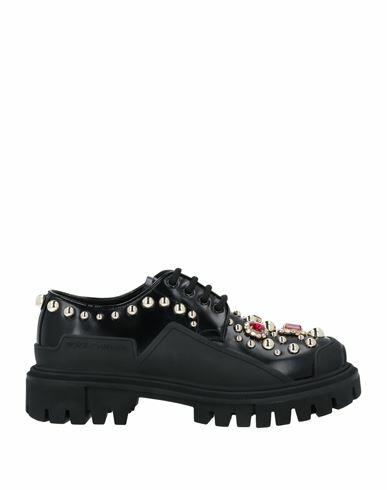 Dolce & gabbana Woman Lace-up shoes Black Calfskin Cover