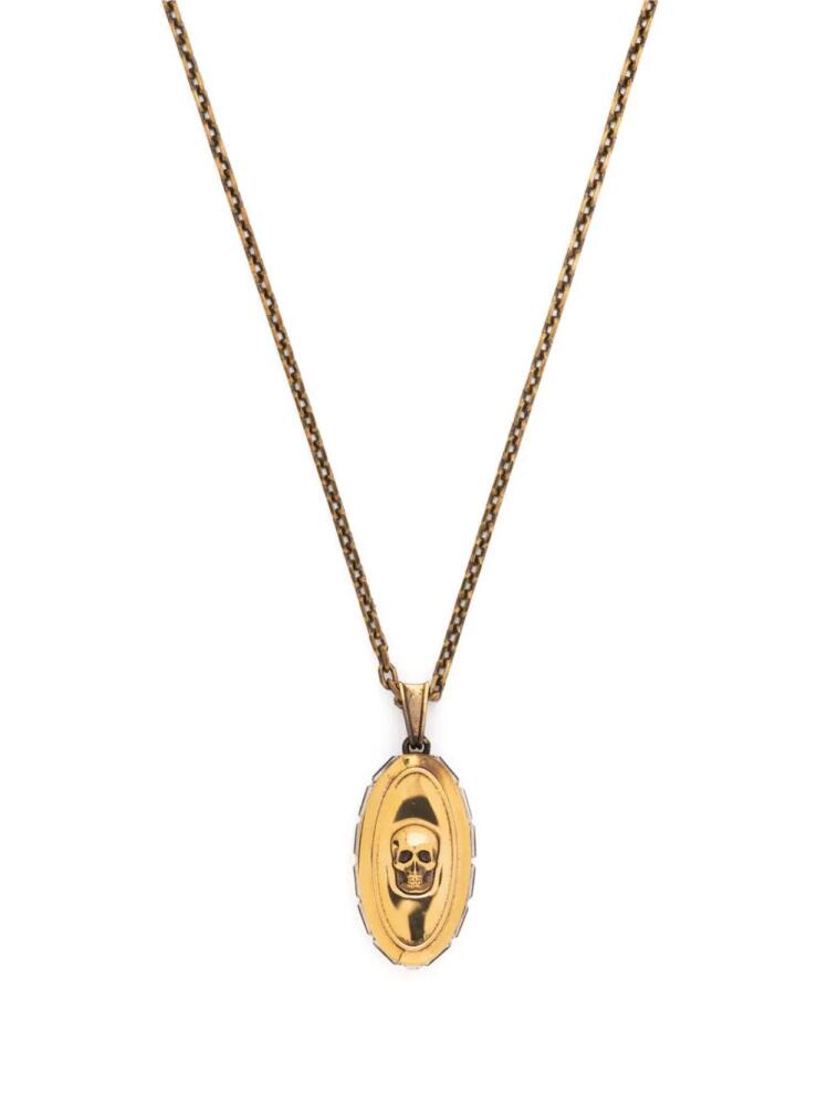 Alexander McQueen skull-pendant long necklace - Black Cover