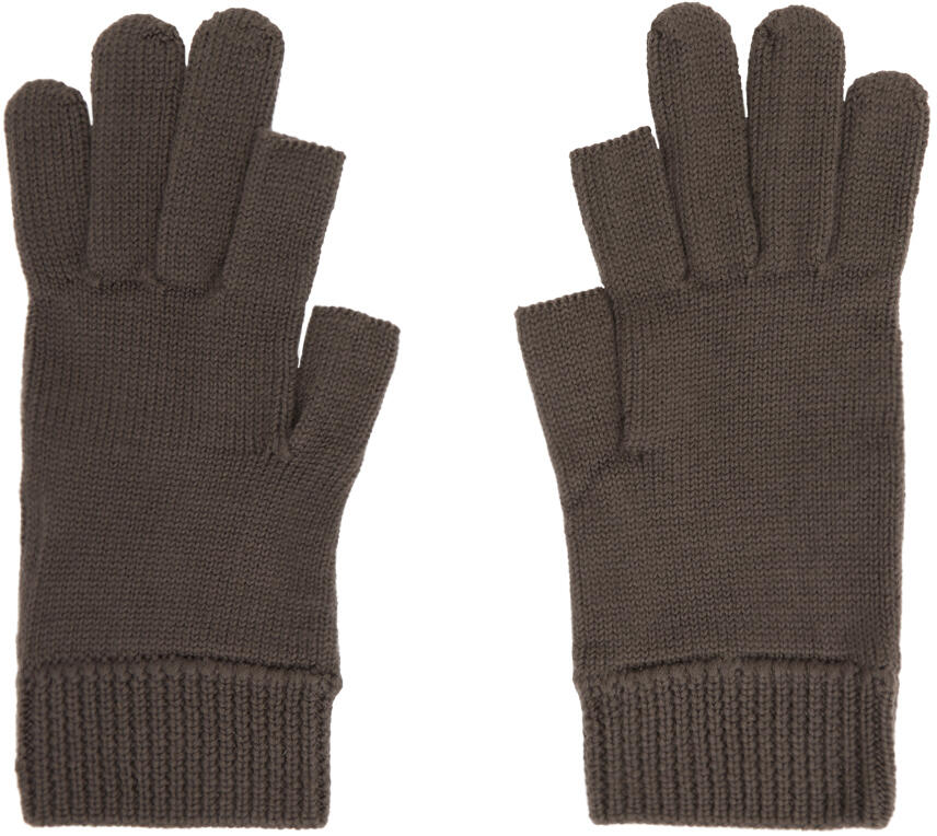 Rick Owens Gray Touchscreen Gloves Cover