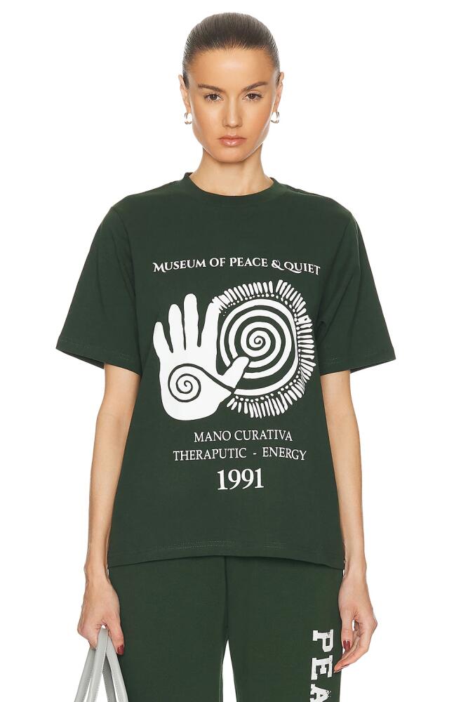 Museum of Peace and Quiet Mano Curativa T-Shirt in Green Cover