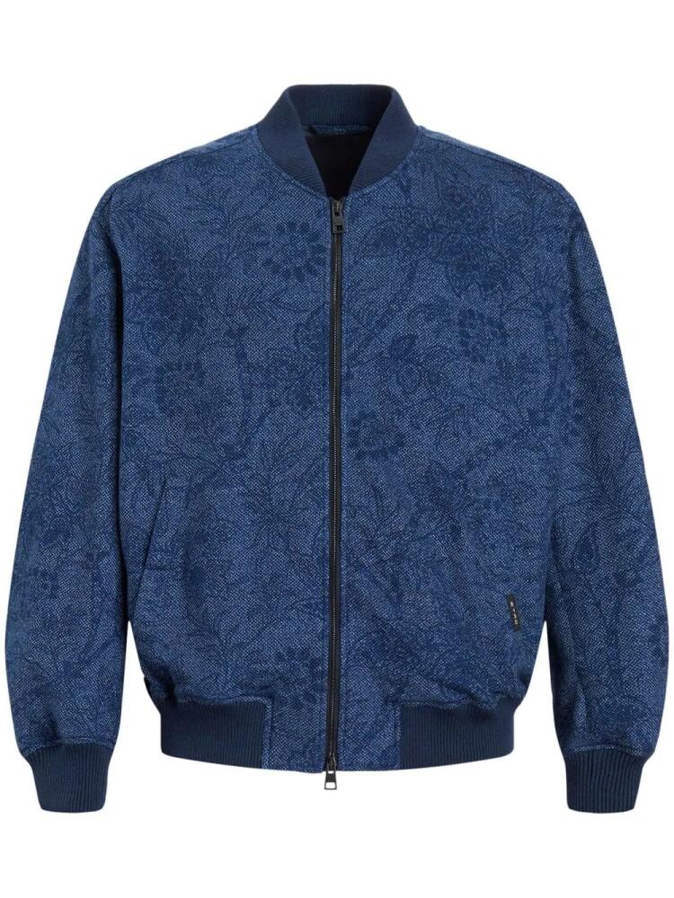 ETRO floral-print bomber jacket - Blue Cover