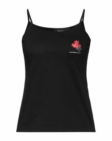 Dsquared2 Woman Tank top Black Cotton Cover