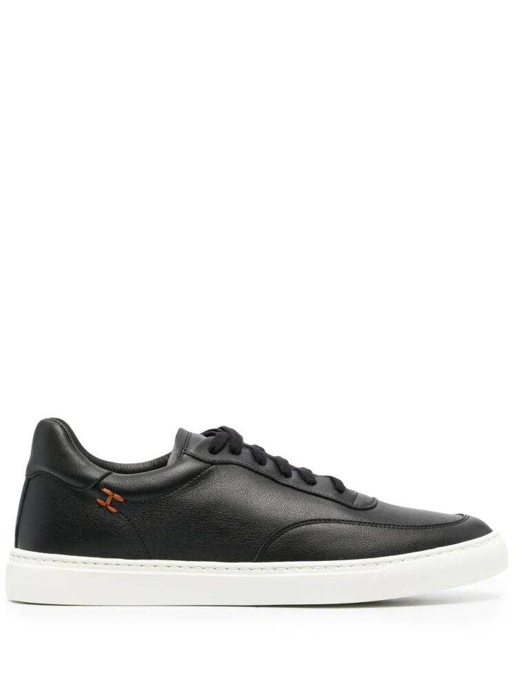 Henderson Baracco logo-stitching leather sneakers - Black Cover