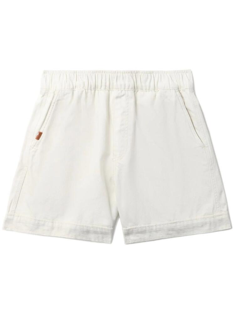 CHOCOOLATE logo-patch cotton shorts - White Cover