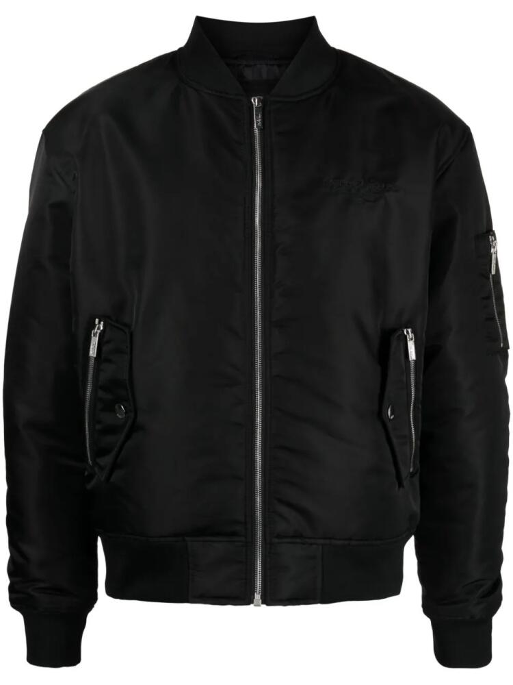 Karl Lagerfeld logo-embroidered padded bomber jacket - Black Cover