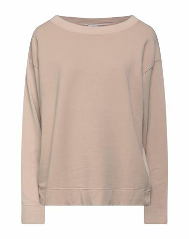 Alpha Studio Woman Sweatshirt Beige Cotton, Elastane Cover