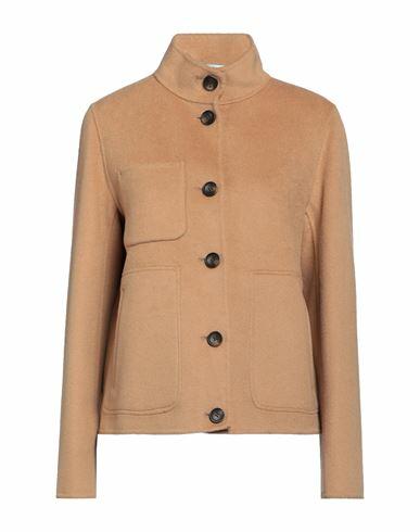 Emma & Gaia Woman Coat Camel Wool, Lyocell, Cashmere Cover