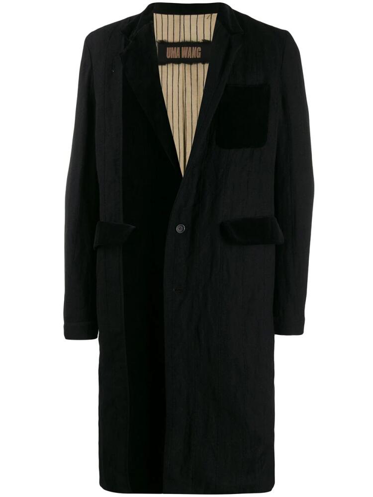 Uma Wang classic single-breasted coat - Black Cover