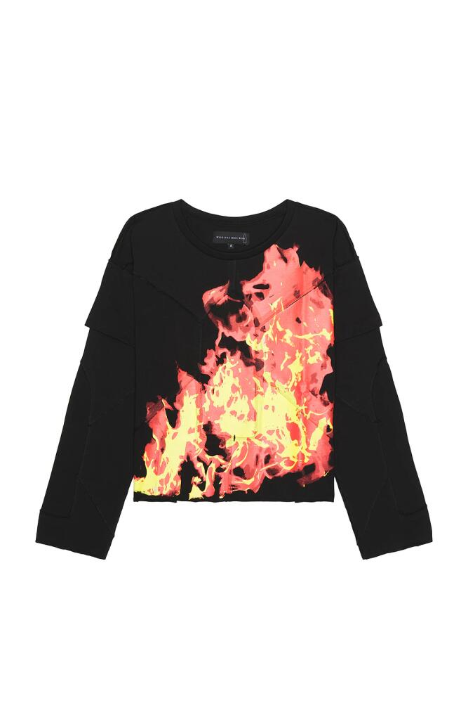 Who Decides War by Ev Bravado Flame Long Sleeve T-shirt in Black Cover