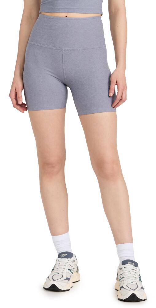 Beyond Yoga Spacedye Keep Pace Biker Shorts Cloud Gray Heather Cover