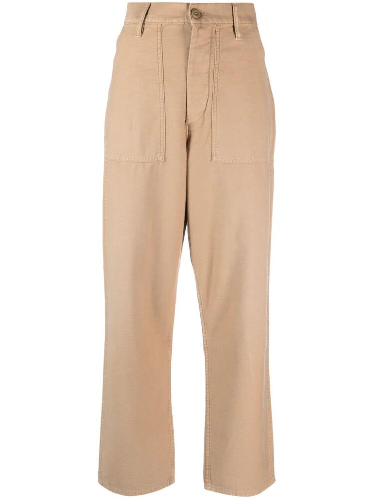 Polo Ralph Lauren high-waisted tapered cotton trousers - Neutrals Cover