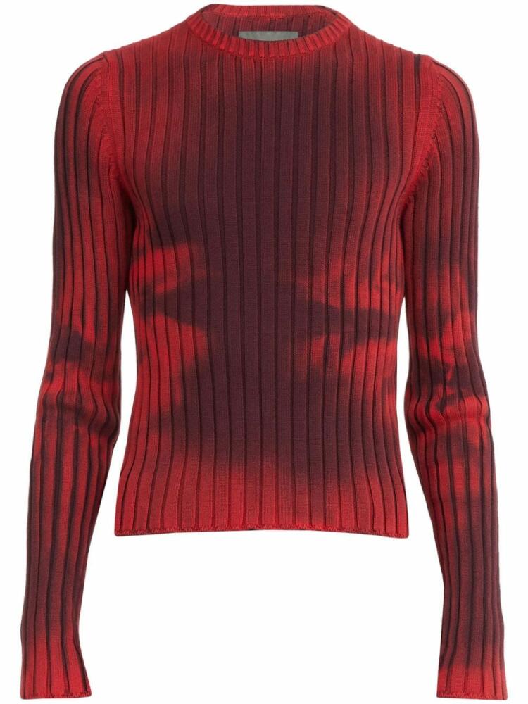 Ferragamo denim-print cotton jumper - Red Cover