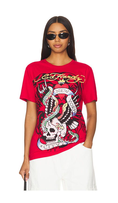 Ed Hardy Tiger NYC Eagle Tee in Red Cover