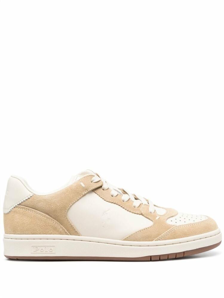 Polo Ralph Lauren Court leather-suede sneakers - Neutrals Cover