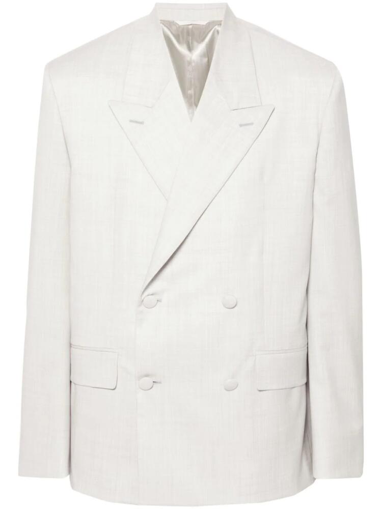 Givenchy double-breasted wool blazer - Neutrals Cover