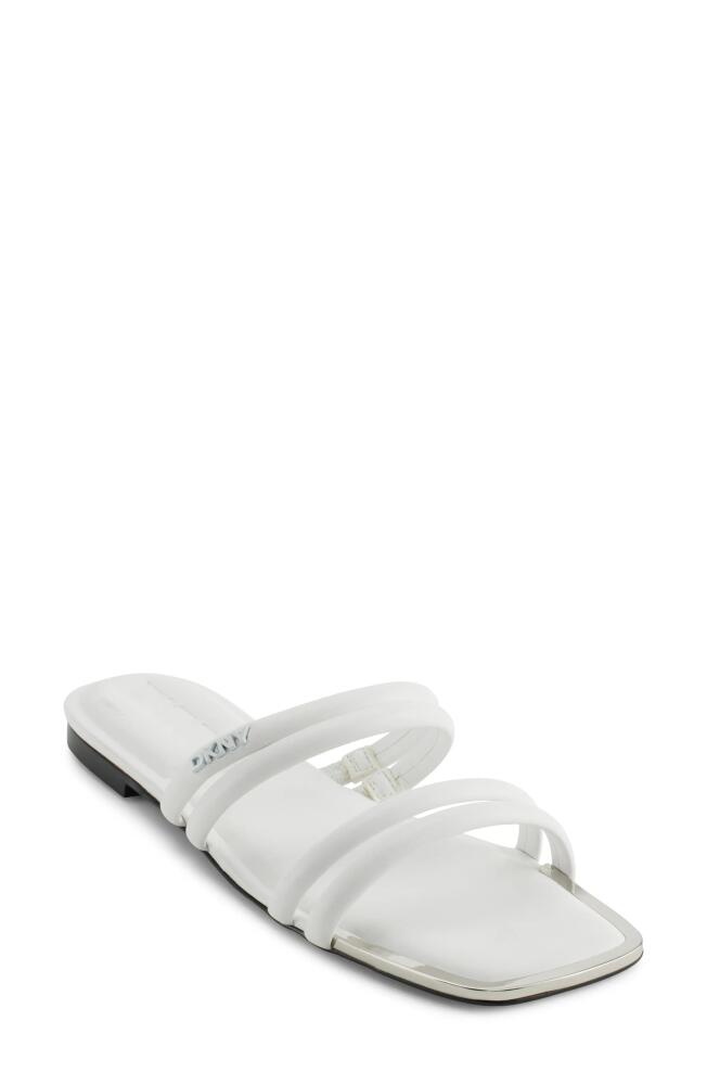 DKNY Square Toe Slide Sandal in Bright White Cover