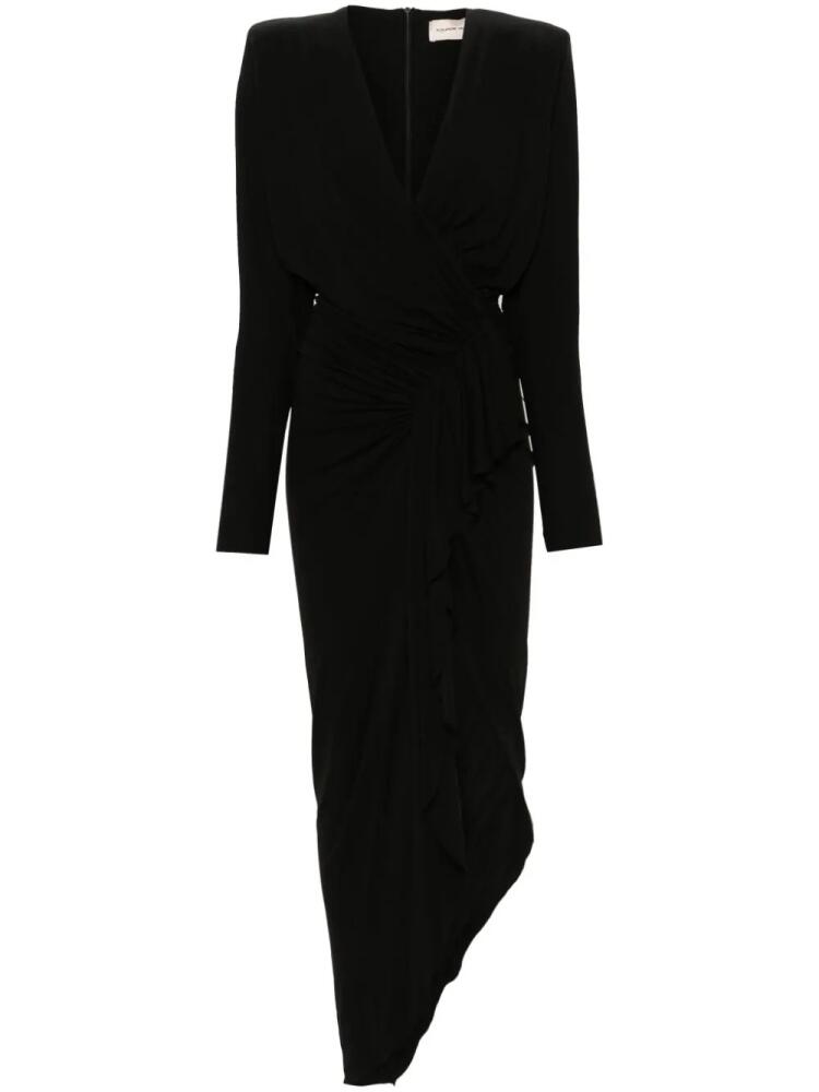 Alexandre Vauthier V-neck crepe maxi dress - Black Cover