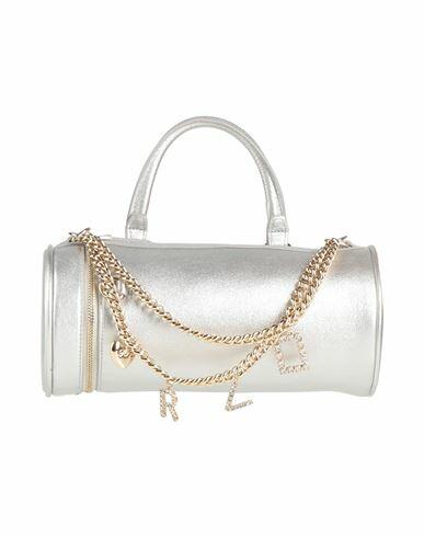 Roger Vivier Woman Handbag Silver Leather Cover