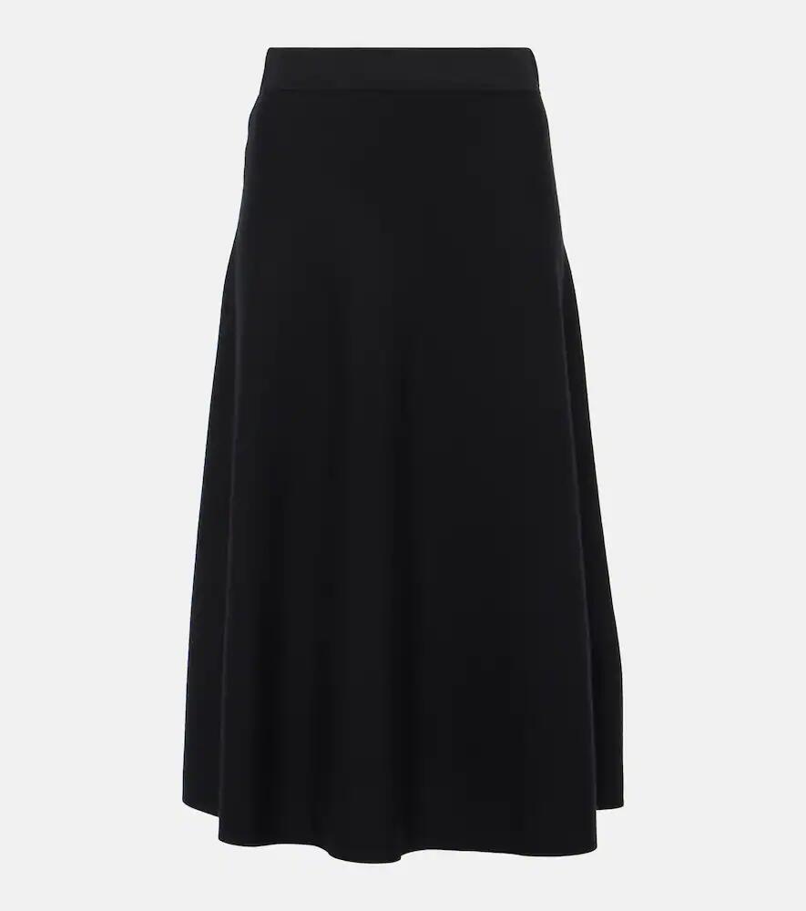 Jardin des Orangers High-rise virgin wool midi skirt Cover