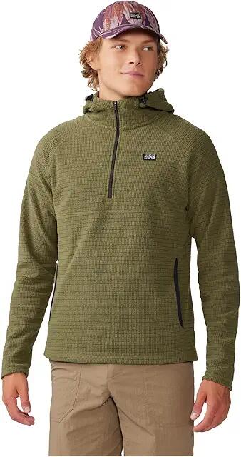 Mountain Hardwear Summit Grid Hoodie (Combat Green) Men's Clothing Cover