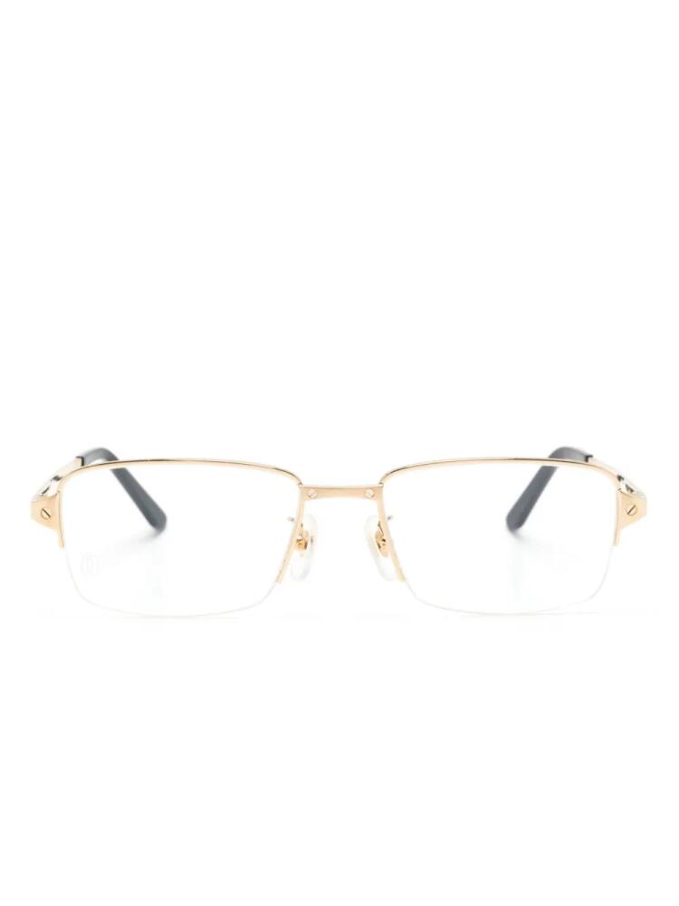 Cartier Eyewear rectangle-frame optical glasses - Gold Cover