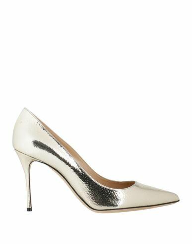 Sergio Rossi Woman Pumps Platinum Leather Cover