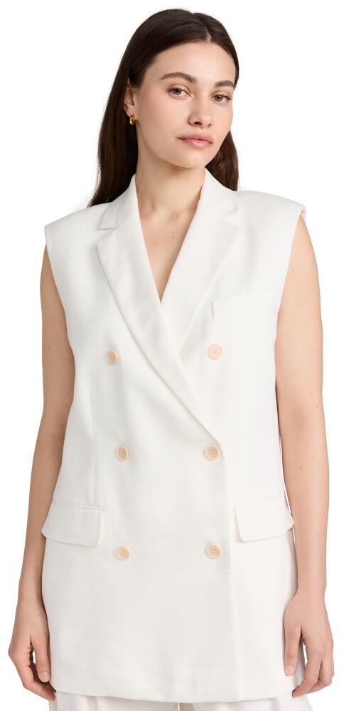 Theory Double Breasted Vest Ivory Cover