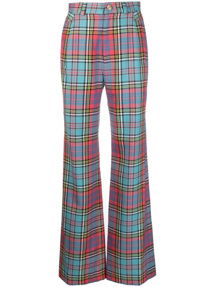 Vivienne Westwood straight-leg plaid-check print trousers - Blue Cover